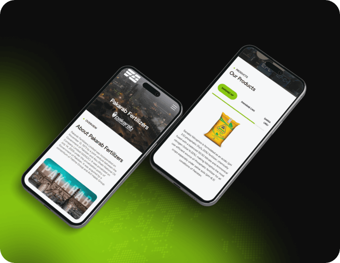 Fatima Group website mobile view