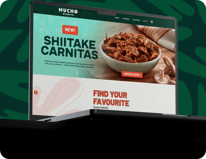 Mucho Burrito website desktop view