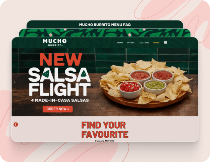 Mucho Burrito website mobile view
